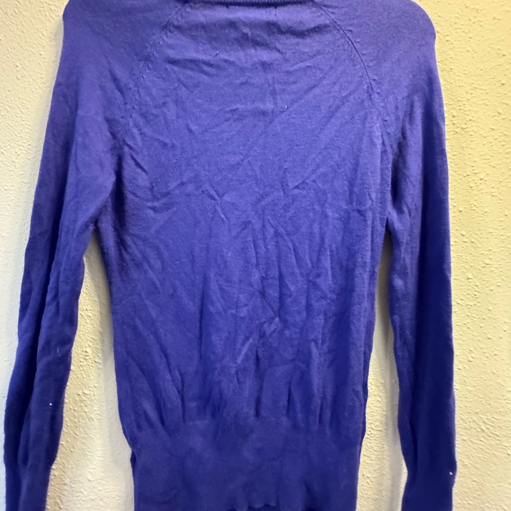 Royal Blue Knit Crewneck Sweater with Black Woven Tag - Picture 3 of 6